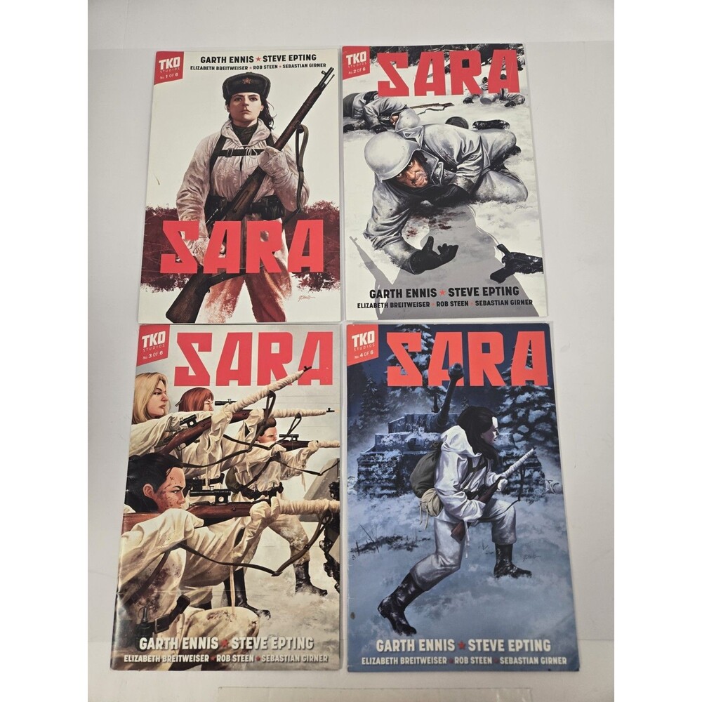 Sara #1-4 Comic Lot TKO Studios Garth Ennis Steve Epting WWII 4 Issue Set Sniper